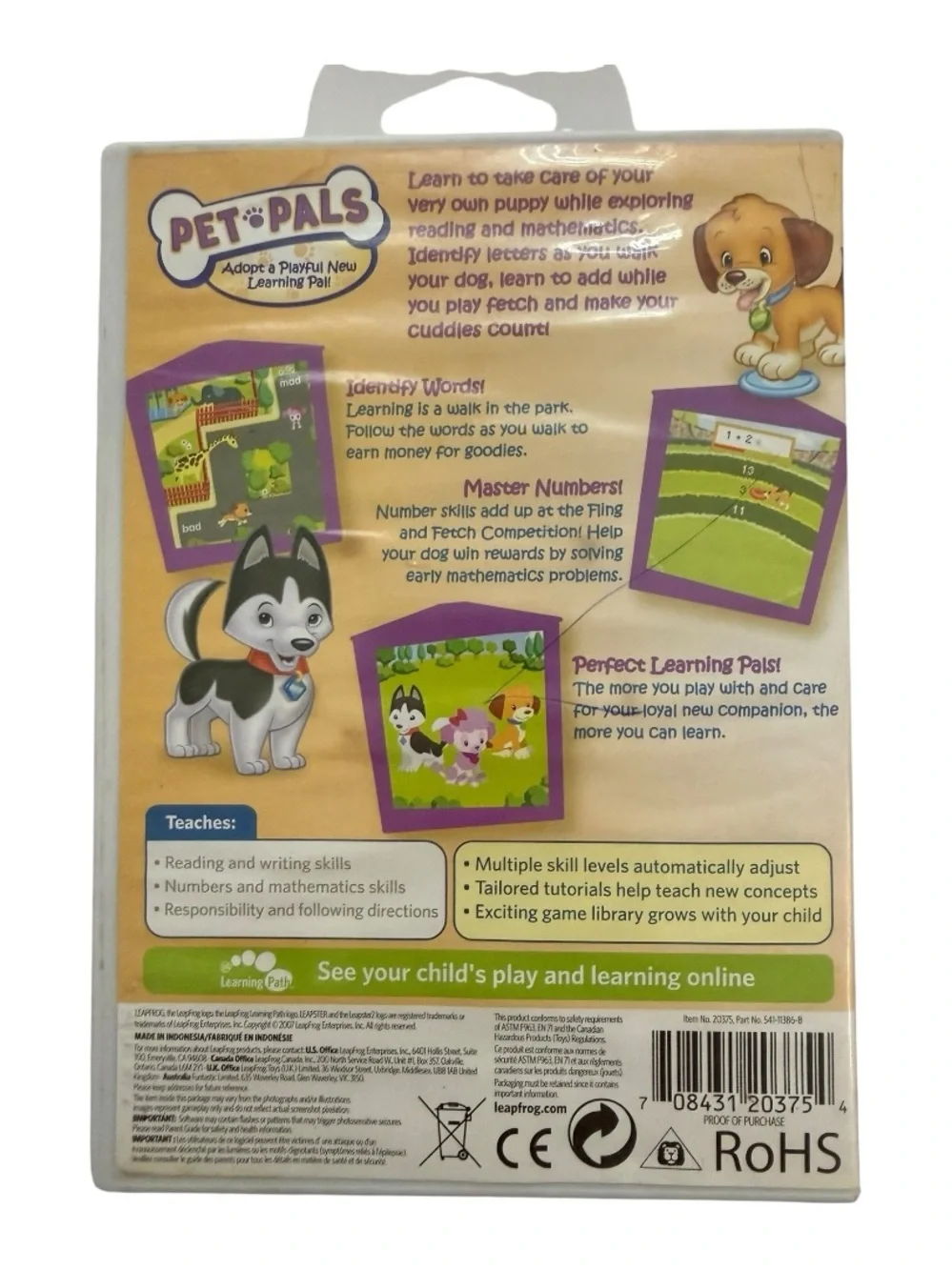 Lot 3 LeapFrog Leapster Games Tangled Finding Nemo Pet Pals Complete Tested